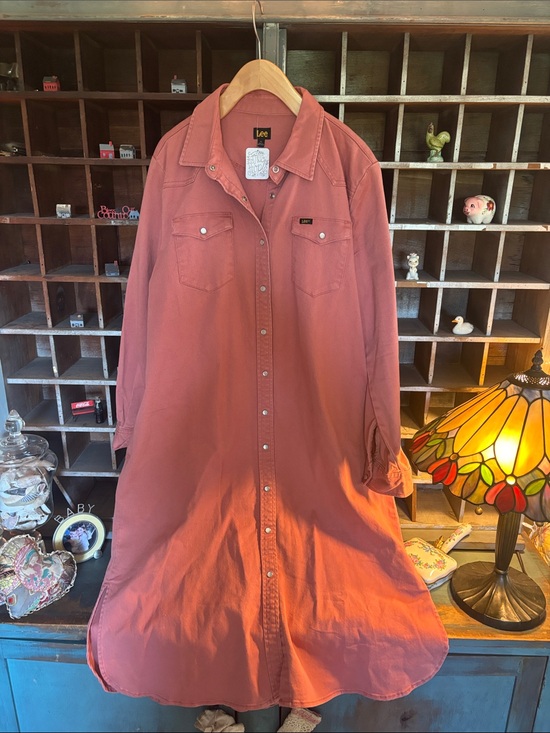 Lee Dresses & Skirts - Lee Women's Free People  Button-Front Long Sleeve denim Shirt Dress